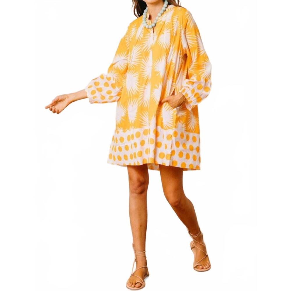 NEW SUNSHINE TIENDA lilly dress in gold palm